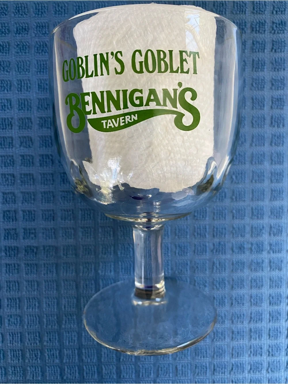 Vintage Bennigan’s Tavern Goblin’s Goblet 18 Oz Glass 6” Tall